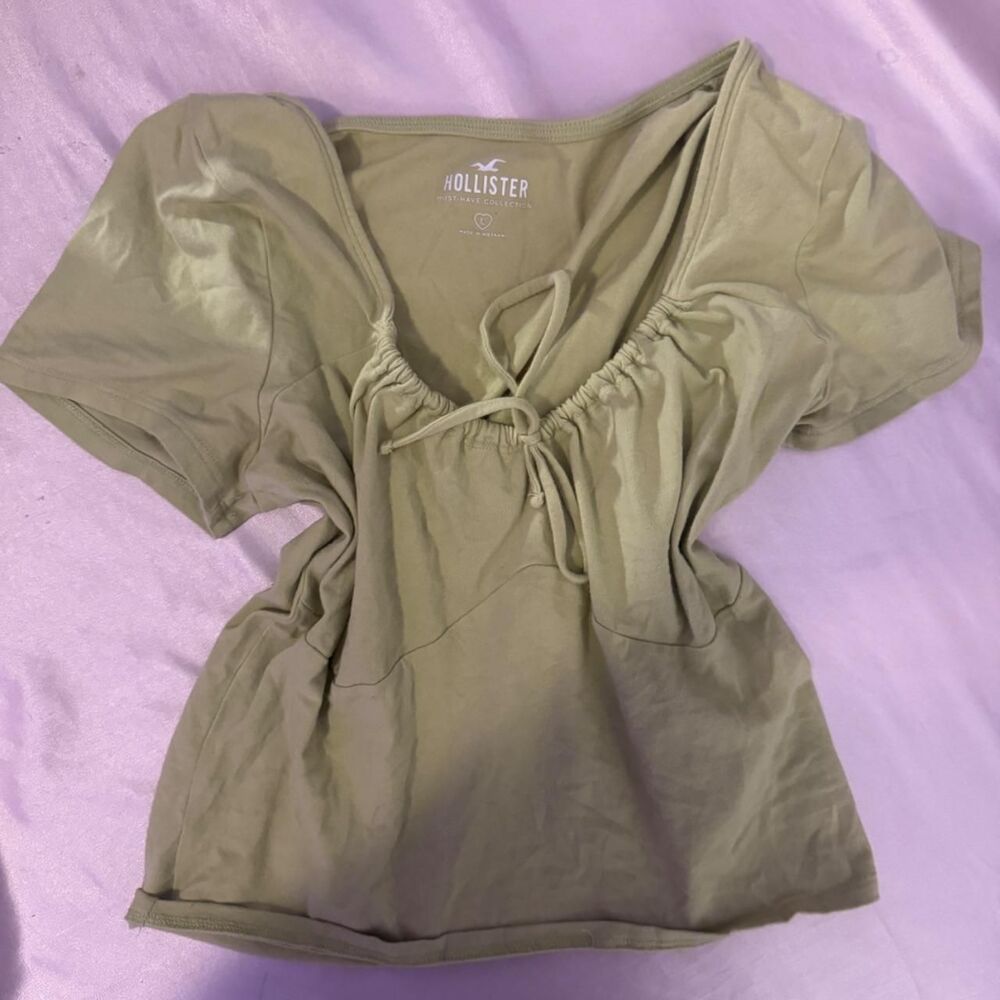 Hollister-co Women's Green Top